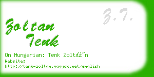 zoltan tenk business card